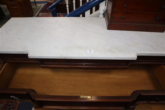 A 19th century French rosewood breakfront commode stamped Grohe, Paris W.147cm